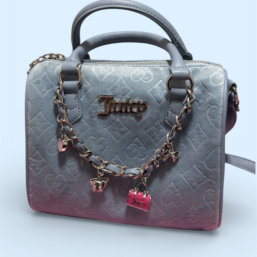 Juicy Couture Ombre Gray And Pink Satchel